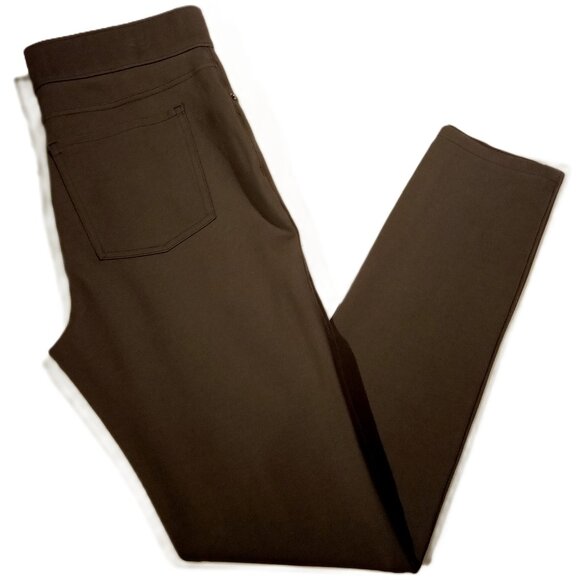 SPANX Pants  sz Large  Gray   Style 20214R  Ponte Ankle  Pull-On  Pockets  EUC - Picture 1 of 11